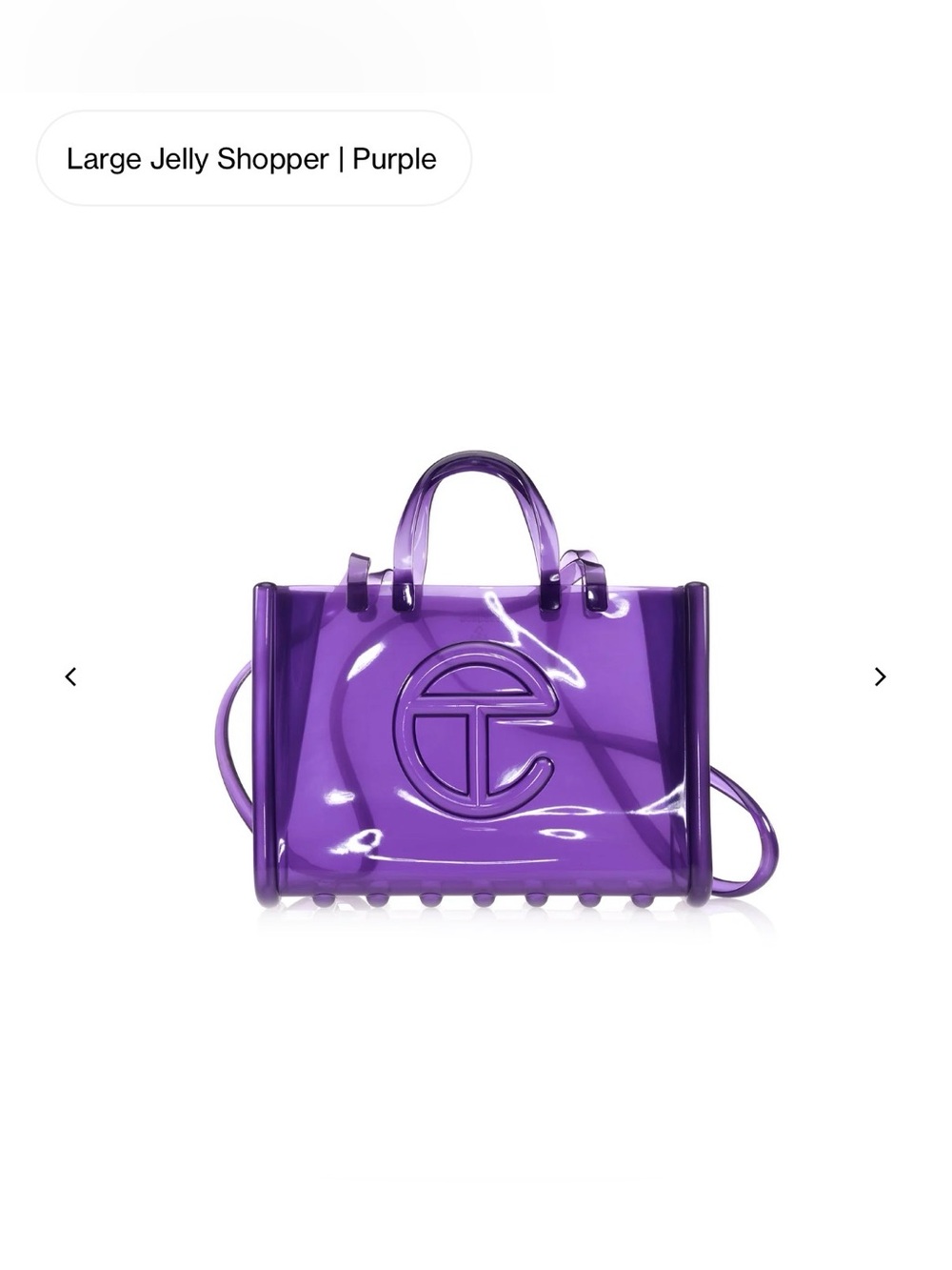 Melissa x Telfar Large Jelly Shopper Purple